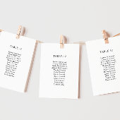 Klassische Minimalistische Tischnummer