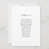 Klassische Minimalistische Tischnummer (Rückseite)