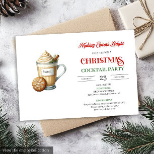 Klassische minimalistische Weihnachtscocktails-Par Einladung