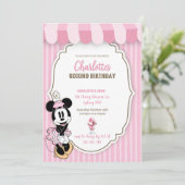 Klassische Minnie-Eisdieleinladung (Stehend Vorderseite)