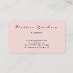 Klassische Misty Rose Creative Handwriting einziga Visitenkarte
