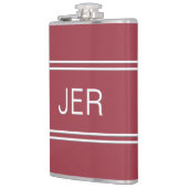 Klassische Mit Monogramm Initialen trinken rot für Flachmann (Links)