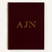 Klassische Mit Monogramm Sketch Art Notebook Gesch Notizblock (Vorderseite)