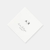 Klassische Mit Monogramm Skripttypografie Hochzeit Serviette (Ecke)