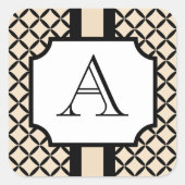 Klassische Mit Monogramm Stickers (Vorderseite)