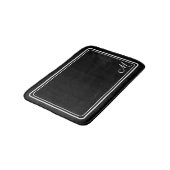 Klassische Mit Monogramm trendy Black & White Badematte (Schrägansicht)