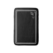 Klassische Mit Monogramm trendy Black & White Badematte (Vorderseite Vertikal)