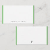 Klassische Mit Monogramm Vorlage Moderne, einfach (Vorne/Hinten)