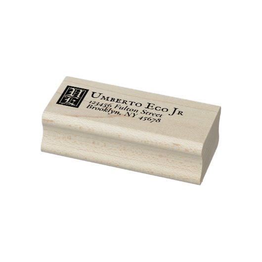 Klassische Mittelalterliche Rücksendeadresse Vinta Gummistempel (Stempel)