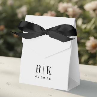 Klassische moderne Anfangsbuchstaben Hochzeit Geschenkschachtel
