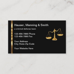 Klassische moderne Anwaltskartons Visitenkarte