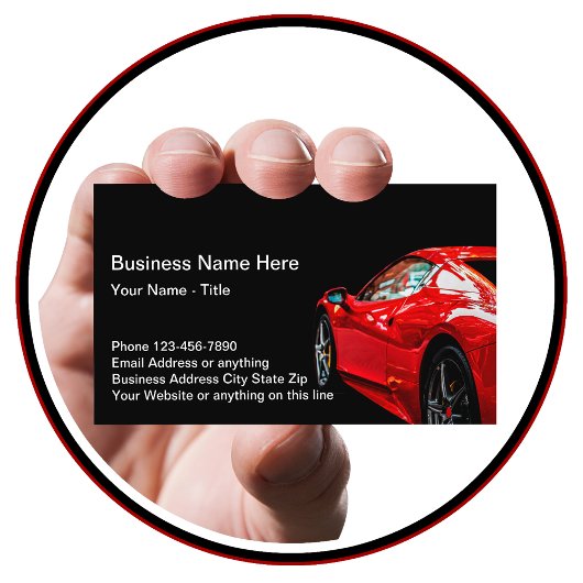 Klassische, moderne Automobil-Business-Cards Visitenkarte
