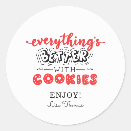 Klassische, moderne Bäckerei, hausgemachte Etikett Runder Aufkleber (Vorderseite)