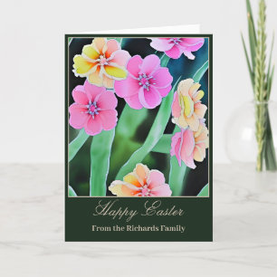 Klassische moderne bemalte Blumen Ostern nach Maß Feiertagskarte
