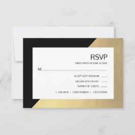 Klassische moderne Black Imitats Gold Foil UAWG Me RSVP Karte