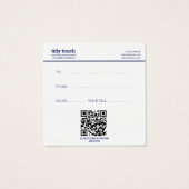 Klassische moderne Blue Polka Dots Cleaning Servic (Rückseite)