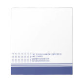 Klassische moderne Blue Polka Dots Cleaning Servic Notizblock (Vorderseite)