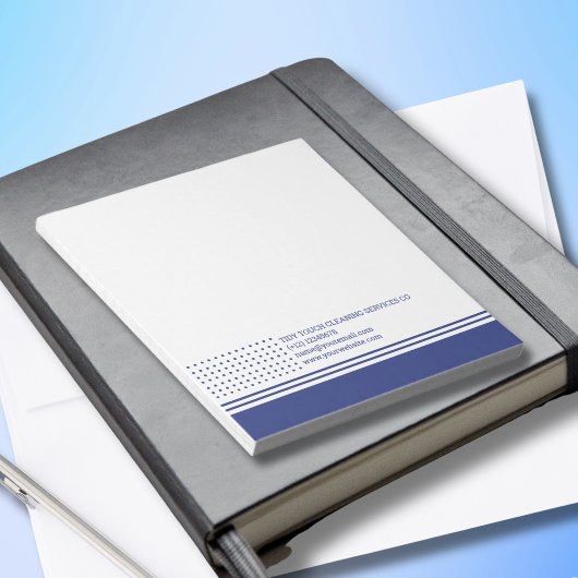 Klassische moderne Blue Polka Dots Cleaning Servic Notizblock