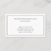 Klassische, moderne Dentist-Zelt-Logo-Ernennung Visitenkarte (Rückseite)