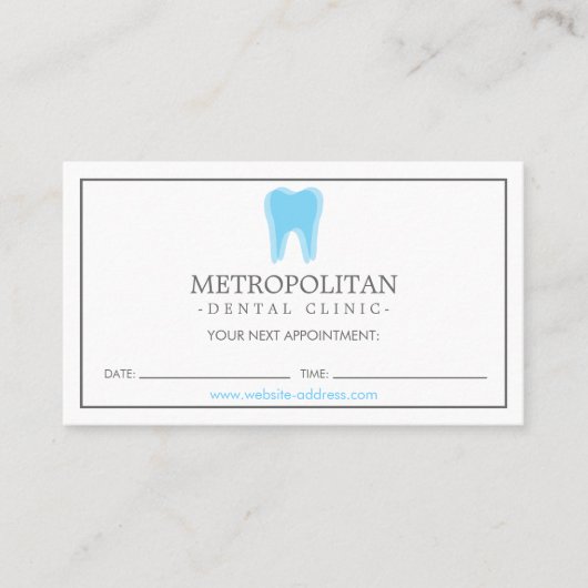 Klassische, moderne Dentist-Zelt-Logo-Ernennung Visitenkarte (Vorderseite)