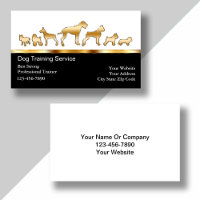 Klassische moderne Dog Trainer Business Cards