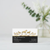 Klassische moderne Dog Trainer Business Cards Visitenkarte (Stehend Vorderseite)