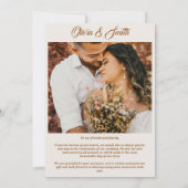 Klassische Moderne Elegante Minimalistische Blumen Einladung (Rückseite)