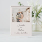 Klassische Moderne Elegante Minimalistische Hochze Einladung (Stehend Vorderseite)