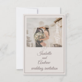 Klassische Moderne Elegante Minimalistische Hochze Einladung