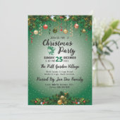 Klassische Moderne Ferien Elegante Weihnachten Einladung (Stehend Vorderseite)