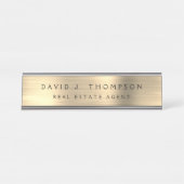 Klassische moderne Führungskraft Gold Beruflich Schreibtischnamensplakette (Vorderseite )