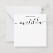 Klassische moderne handgeschriebene Kalligrafie Ei Mitteilungskarte (Vorderseite)