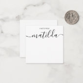 Klassische moderne handgeschriebene Kalligrafie Ei Mitteilungskarte (Vorderseite/Rückseite Beispiel)