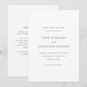 Klassische Moderne Hochzeit Save The Date (Vorne/Hinten)