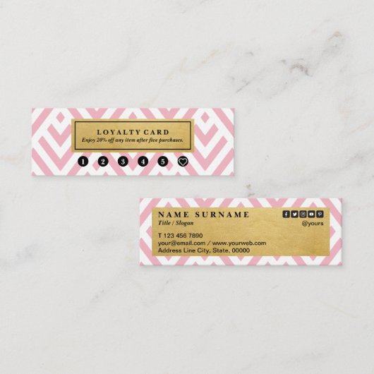 Klassische moderne mini visitenkarte (Vorne/Hinten)