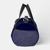 Klassische moderne Minimal Navy Blue White Monogra Duffle Bag (Rechts)