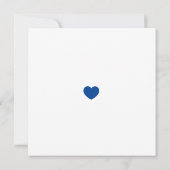 Klassische moderne Minimalistische GoldMarine Save Einladung (Rückseite)