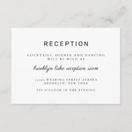 Klassische moderne Minimalistische Schwarze Hochze Begleitkarte