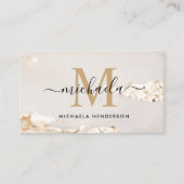 Klassische, moderne Monogramm mit Gold Foil Visitenkarte (Vorderseite)