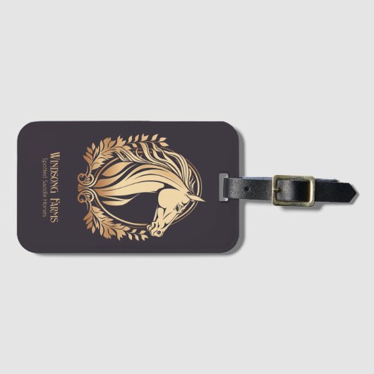 Klassische moderne Pferdefarm Equine Gepäckanhänger (Vorderseite (Horizontal))