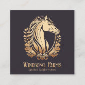 Klassische moderne Pferdefarm Equine Quadratische Visitenkarte (Vorderseite)