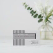 Klassische moderne PinStripe Minimalistisch Visitenkarte (Stehend Vorderseite)