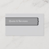 Klassische moderne PinStripe Minimalistisch Visitenkarte (Rückseite)