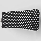 Klassische moderne Polka Dots Schwarz und Weiß Golf Headcover (Vorderseite)