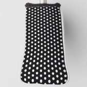 Klassische moderne Polka Dots Schwarz und Weiß Golf Headcover (Rotieren 90)