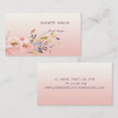 Klassische moderne, romantische Wasserfarben Visitenkarte (Vorne/Hinten)