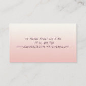 Klassische moderne, romantische Wasserfarben Visitenkarte (Rückseite)