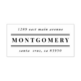 Klassische moderne Rücksendeadresse von Familienna Gummistempel