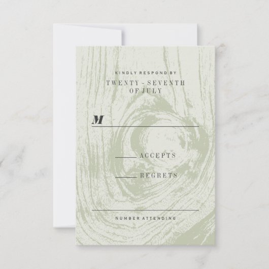 Klassische Moderne Rustikale Frühlingsblüte RSVP Karte (Vorderseite)