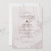 Klassische moderne Rustikale Hochzeit im Herbst au Einladung (Vorderseite)